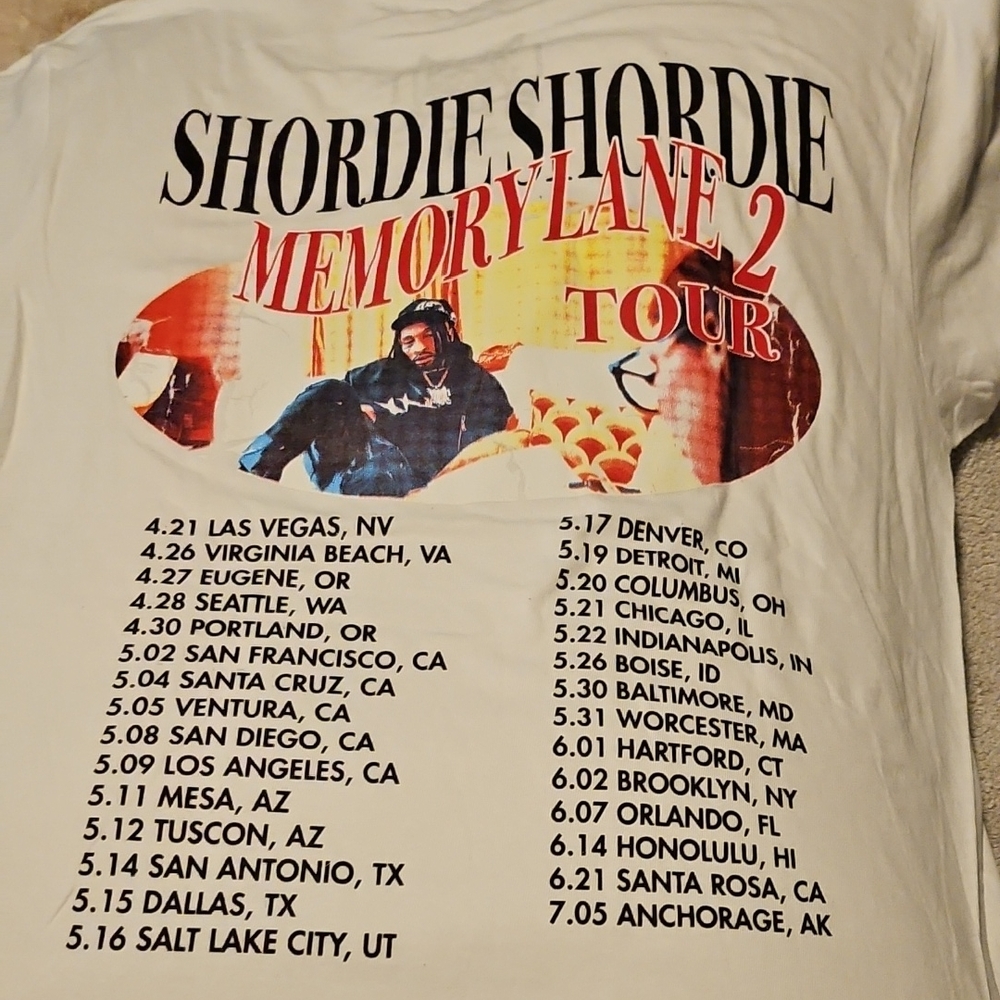 Shordie Shordie Memory Lane 2 Tour T-Shirt